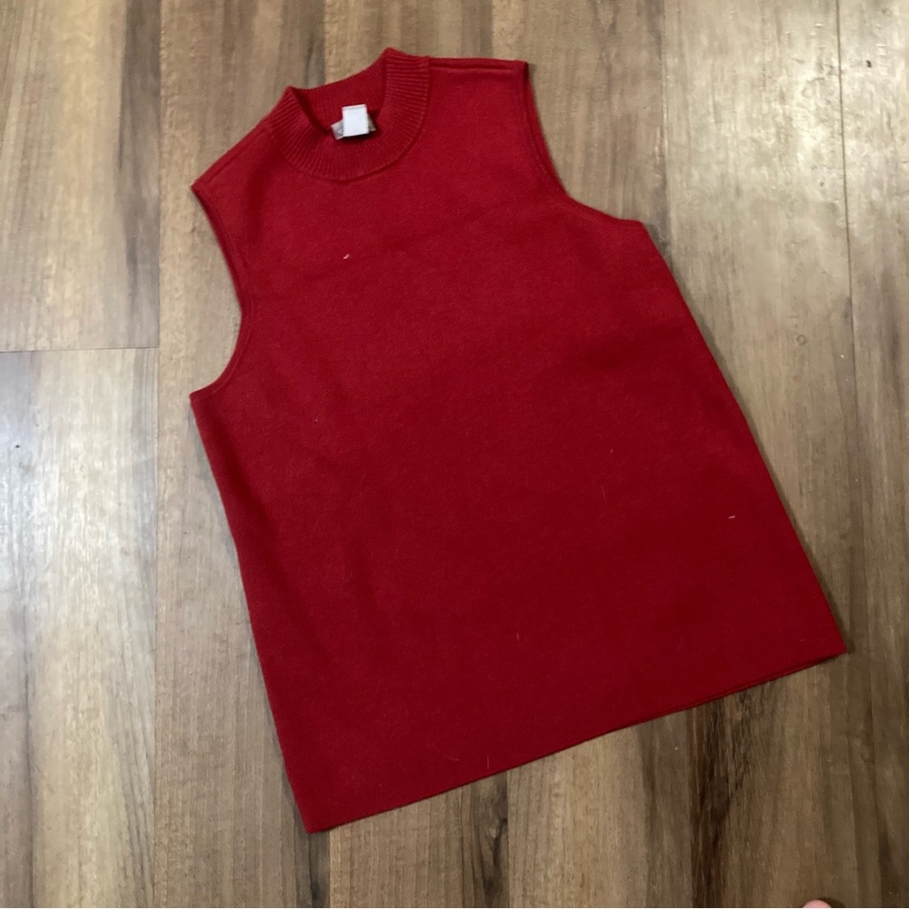 Vintage Chico’s Red Sleeveless Knit Top